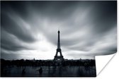 Poster Kijken naar de Eiffeltoren - 30x20 cm
