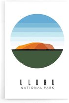 Walljar - Uluru Australia III - Muurdecoratie - Poster.
