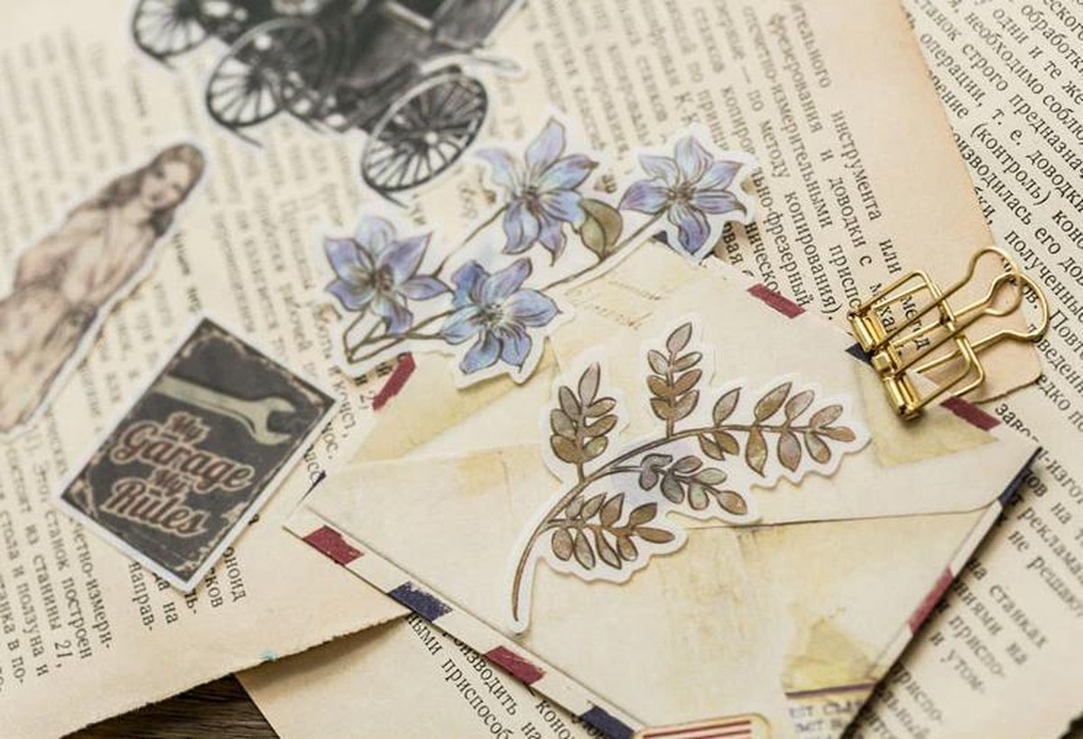 Washi Stickers Thema Bloemen - 60 Stickers - Bloemen En Planten Sticker - Bullet Journal - Stickers Voor Volwassenen - Scrapbooking - Agenda Stickers - Decoratie Sticker Washi Tape — afbeelding 7