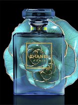 Glasschilderij - Coco Chanel - 60 x 80 cm