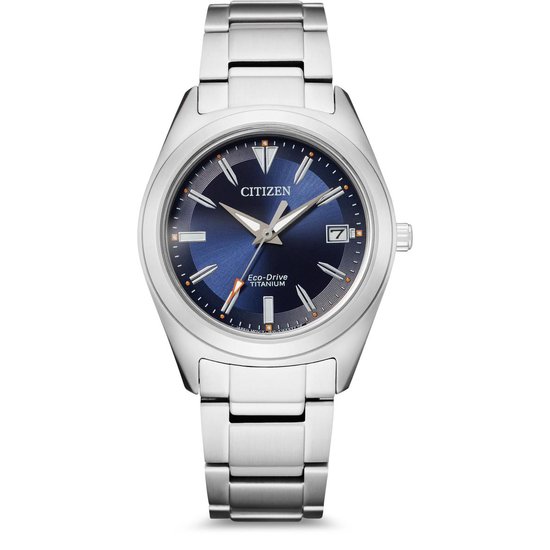 Citizen Super Titanium Horloge - Citizen dames horloge - Zilver - diameter  34 mm -... | bol.com