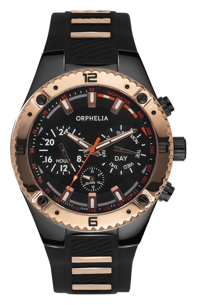 Orphelia 86503 - Horloge - Kunststof - Zwart - 46 mm