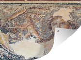 Tuinschilderij Mozaiek - Rome - Oudheid - 80x60 cm - Tuinposter - Tuindoek - Buitenposter