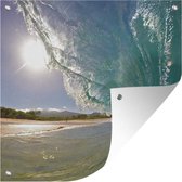 Tuindoek Golven Oceanie fotoprint - 100x100 cm