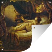 Toile de jardin Danaë - Peinture de Rembrandt van Rijn - 100x100 cm