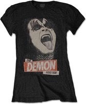 Kiss Tshirt Femme -M- The Demon Rock Zwart