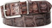 Riem bruin met krokodillen print