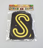 Neon slinger - Sarah 50 jaar - sarah slinger - 50 jaar slinger - glow in the dark - verjaardag