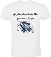 Drankspel Heren t-shirt |olifant | zuipen | quiz | raadsel | alcohol | Wit