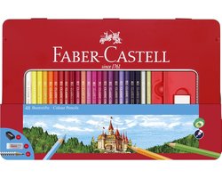 Faber-Castell kleurpotloden - Castle - blik 48 kleuren met accessoires - FC-115888