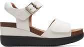 Clarks - Dames schoenen - Lizby Strap - D - white leather - maat 4,5