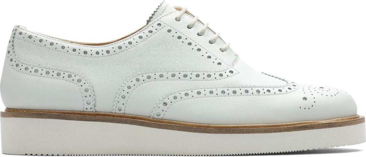 Clarks Dames schoenen Baille Brogue D white leather