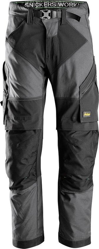 Snickers FlexiWork Pantalon de Travail Stretch+ 6903 - Homme - Gris Acier/ Zwart - 56