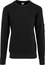 Urban Classics Sweater/trui -S- Interlock Bomber Zwart