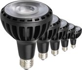 E27 LED lamp PAR30 30W 220V RA80 ZWART (5 stuks) - Koel wit licht