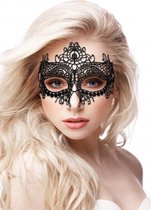 Queen Black Lace Mask - Black - Masks -