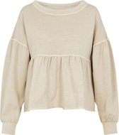 Object Trui Objwana L/s Sweat Pullover A Fair 23036444 Sandshell Dames Maat - XS
