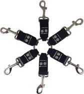 Sportsheets Edge Leren Hog Tie 6 Punten Bondage - Zwart