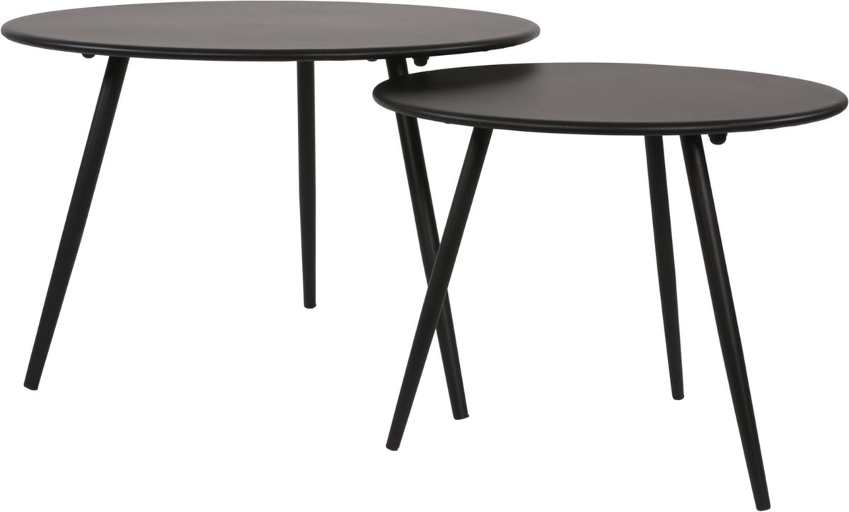 Lesli Living Table d'appoint Rafael 45x35 cm noir