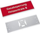 Hanger voor borden en lijsten, om in te schuiven - aluminium - geanodiseerd 38 x 120 mm