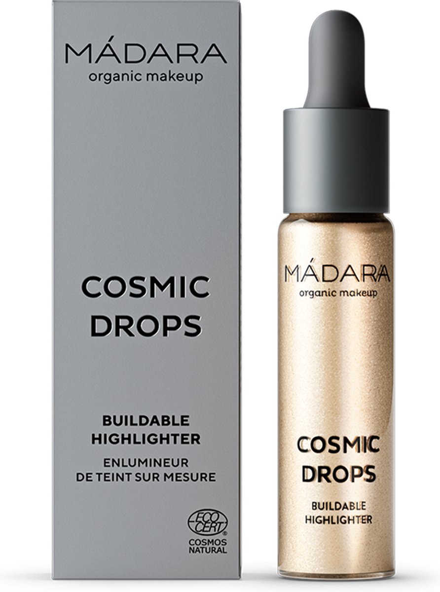 MÁDARA Cosmic Drops Liquid Highlighter #1 - 13,5ml - Hyaluronzuur - Aloë Vera