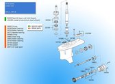 Volvo 1-10289 Aluminium anode set onderste eenheid voor Volvo Penta 3888813 SX-A