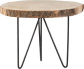 Mica Decorations Table d'appoint Pia Tree Trunk - H34 x Ø50 cm - Marron clair
