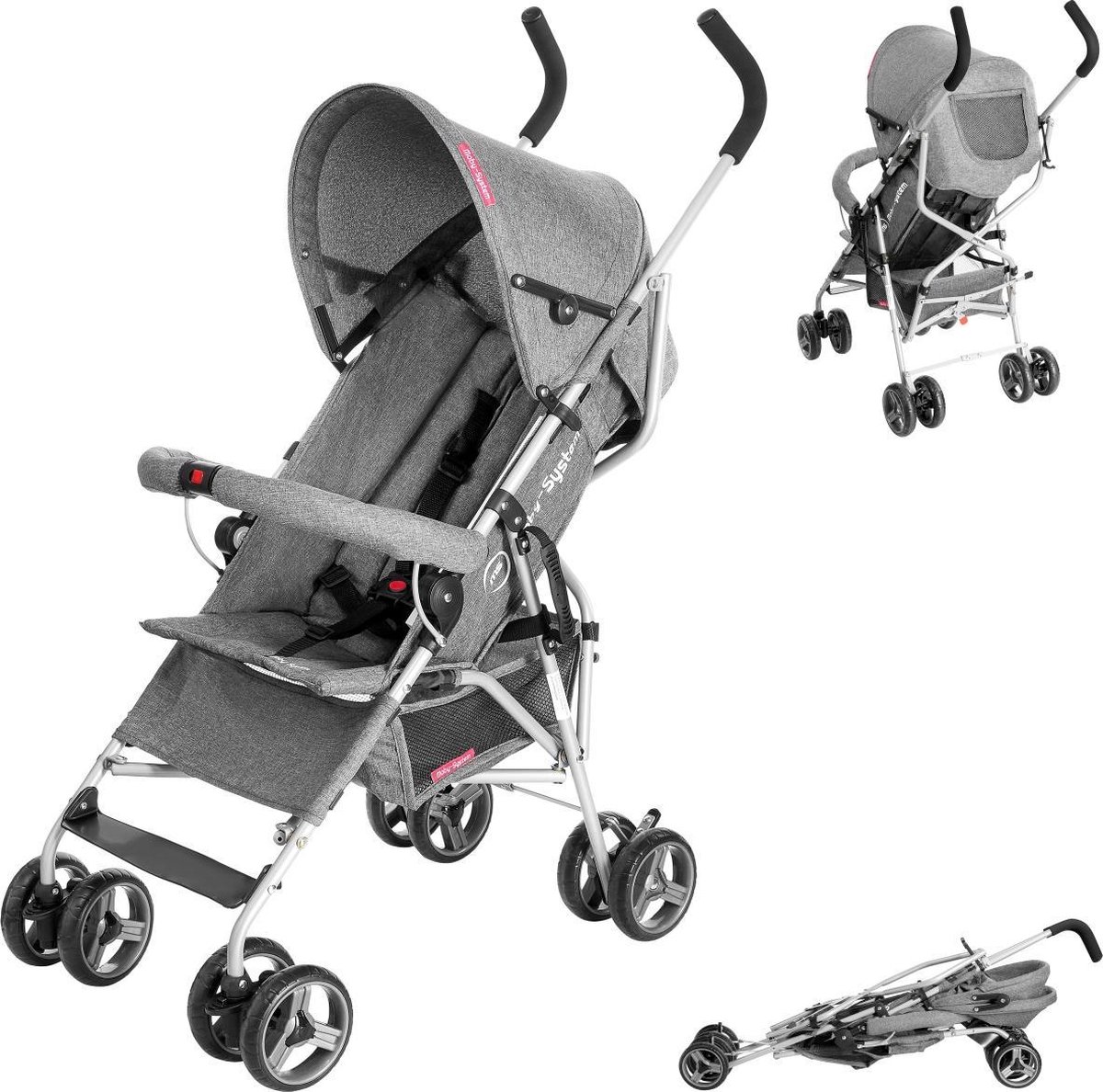 BARTON Kinderwagen Sport Buggy Babywagen klappbar Kindersportwagen MOBY-SYSTEM 