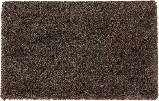 Ikado Hoogpolige badmat bruin 50 x 80 cm