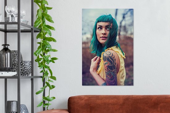 Art corporel sur le bras d'une jeune femme toile 60x90 cm - Tirage photo sur toile (Décoration murale salon / chambre)