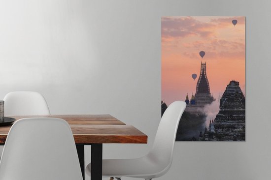 Ananda crépuscule temple Bagan toile 60x90 cm - impression photo sur toile peinture Décoration murale salon / chambre à coucher) / villes d' Asie Peintures Toile