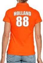 Oranje supporter poloshirt - rugnummer 88 - Holland / Nederland fan shirt / kleding voor dames XS