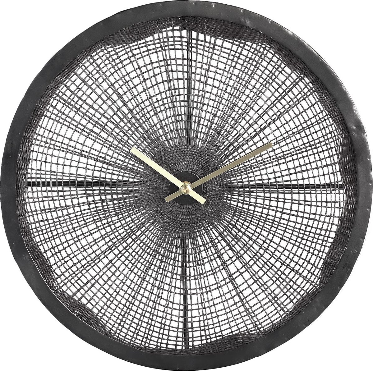 PTMD Della Ronde Klok - 38,5 x 4 x 38,5 cm - Metaal - Zwart