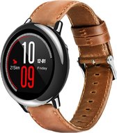 Leer Smartwatch bandje - Geschikt voor  Xiaomi Amazfit Pace leren bandje - bruin - Horlogeband / Polsband / Armband