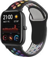 Siliconen Smartwatch bandje - Geschikt voor  Xiaomi Amazfit GTS sport band - kleurrijk zwart - Horlogeband / Polsband / Armband
