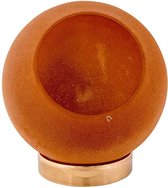 TheeLichthouder Glas Bol - Waxinelichthouder - Sandblast Oranje - ø20cm