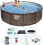 Zwembad Inclusief Accessoires - Steel Pro MAX Rattan 366x100 cm