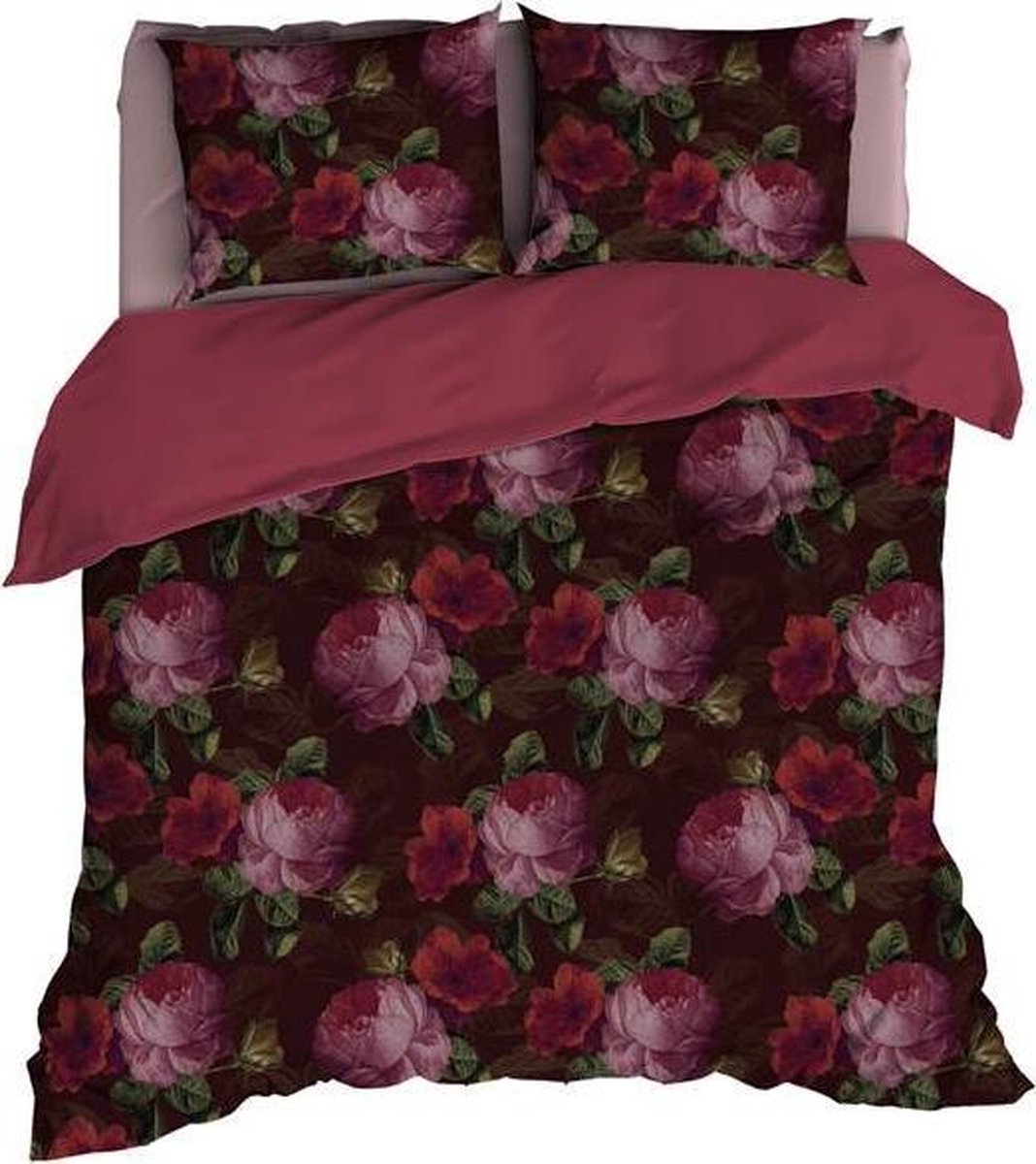 Satin d'Or Valeria - Dekbedovertrek - Lits-jumeaux - 240x200/220 cm - Red Bund