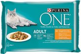 12x Purina One Pouch Adult Kip 4 x 85 gr