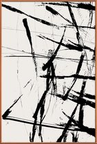 JUNIQE - Poster met kunststof lijst Neven -13x18 /Grijs & Zwart