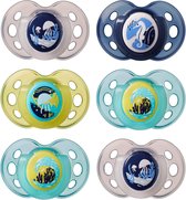 Tommee Tippee Night Time-fopspenen die opgloeien in het donker, symmetrisch orthodontisch ontwerp, BPA-vrij silicone, 18-36 maanden, 6 stuks