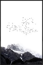 JUNIQE - Poster i kunststof lijst The Mountains -40x60 /Kleurrijk