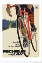 JUNIQE - Poster bike7 -40x60 /Oranje & Rood