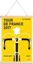 JUNIQE - Posterhanger Tour de France 2017 -20x30 /Geel & Wit