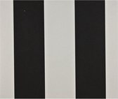 Dutch Wallcoverings - Vliesbehang blokstreep zwart/wit
