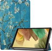Hoes Geschikt voor Samsung Galaxy Tab A7 Lite Hoes Luxe Hoesje Book Case - Hoesje Geschikt voor Samsung Tab A7 Lite Hoes Cover - Bloesem