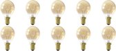 CALEX - LED Lamp 10 Pack - LED Kogellamp - Filament P45 - E14 Fitting - Dimbaar - 4W - Warm Wit 2100K - Amber