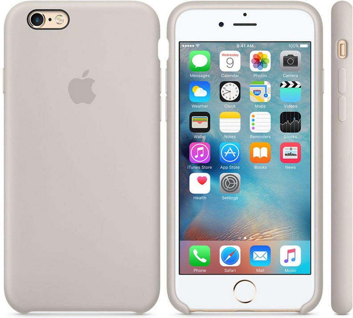 Apple - Siliconen hoesje - iPhone 6/6s Plus - Stone