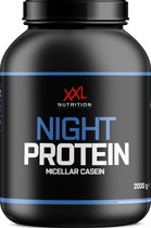 XXL Nutrition - Night Protein - Caseïne Eiwitpoeder, Proteïne poeder, Eiwitshake, Proteine Shake - Aardbei Banaan - 2000 gram