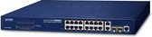 PLANET FGSW-1816HPS netwerk-switch Managed L2 Fast Ethernet (10/100) Power over Ethernet (PoE) Blauw